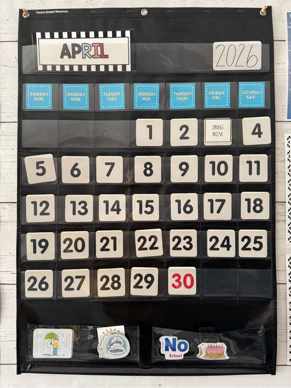 📅 👩‍🏫Teacher Created Resources Classroom Calendar Pocket Chart Set